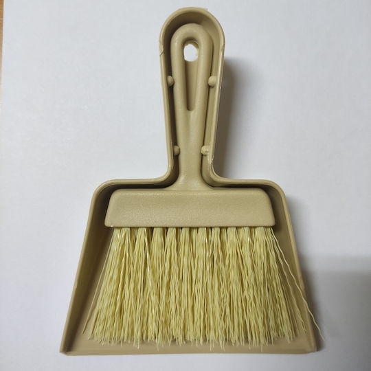 Viopsyctr Set aus Kehrschaufel und Bürste Beige 1Stück
