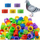 Colorful Rings Small Chickens Quails Pigeons 100 Pcs Diameter 0.8cm