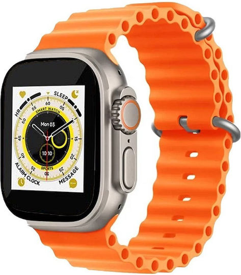 Z98 Smartwatch with SIM and Heart Rate Monitor (Orange - Set of 4 straps)