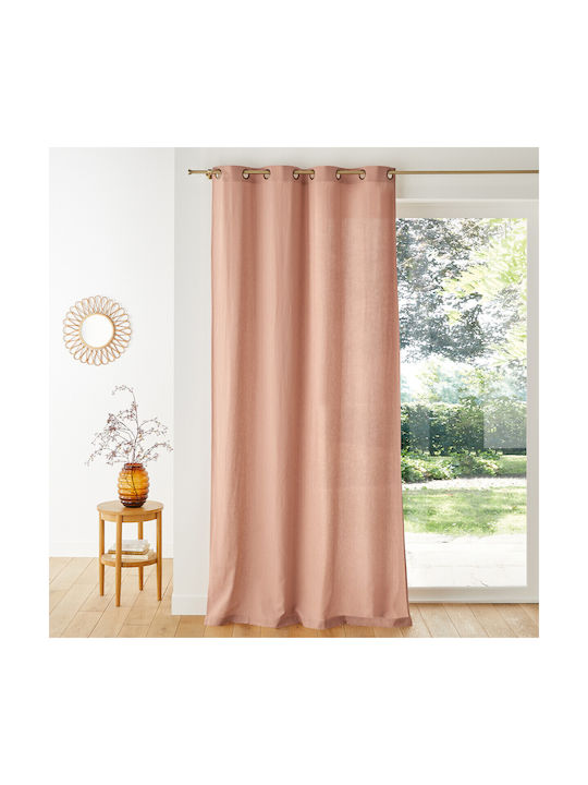 La Redoute Interieurs Κουρτίνα με Τρουκς Μπεζ 135x250εκ.