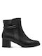 Tamaris Leather Women's Ankle Boots with Medium Heel Black