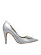 Leder Pumps Silber