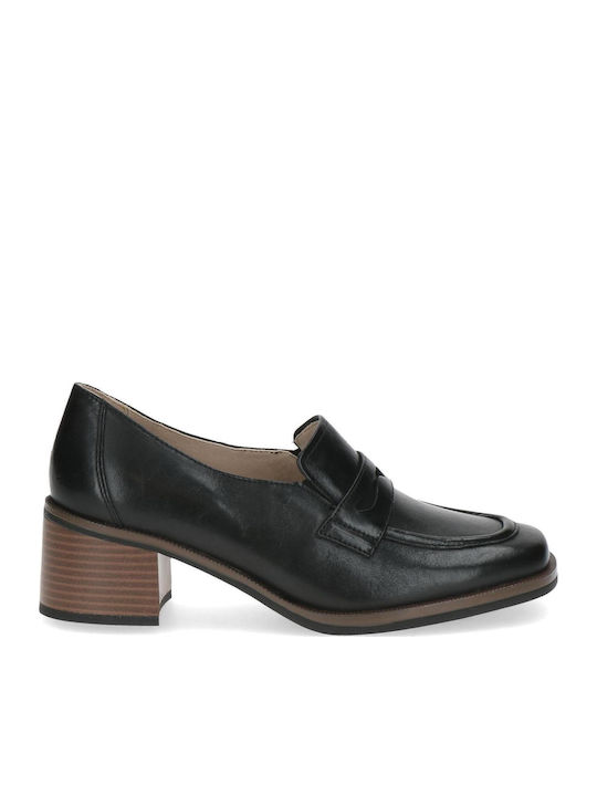 Δερμάτινα Γυναικεία Loafers σε Μαύρο Χρώμα