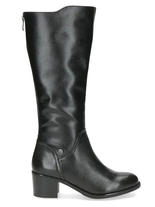 Damenstiefel mit Mittelhohem Absatz in Schwarz