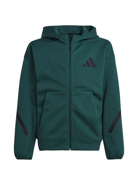 Adidas Sportliche Kinder-Strickjacke mit Kapuze Grün Z.n.e Full-zip