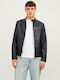 Μπουφάν από Δερματίνη Biker Black