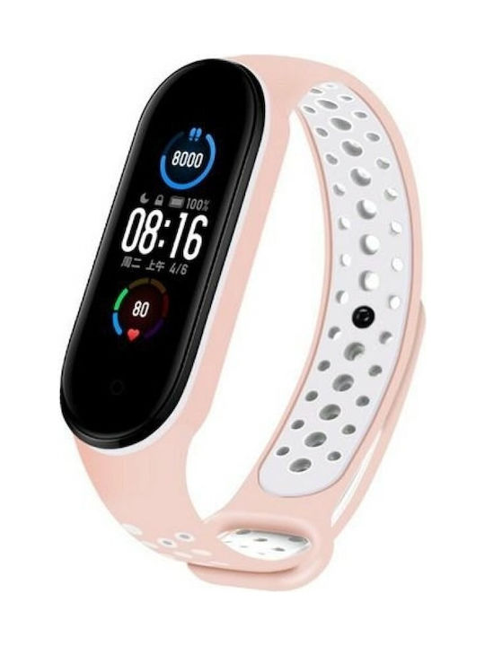 Beline Design Mi Band 7 6 5 Strap Pink-white