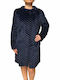 Women's Long Fur Blue-black
