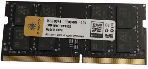 Cimuto DDR4 with Module 1x16GB and Speed 3200 for Laptop