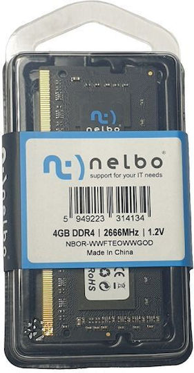 Nelbo DDR4 με Module 1x4GB και Ταχύτητα 2666 για Laptop