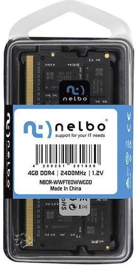 Nelbo 4GB DDR4 RAM cu Viteză 2400 pentru Laptop