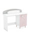 Liana Kinderschreibtisch aus Melamin White-Pink 113.2x50x94.5cm