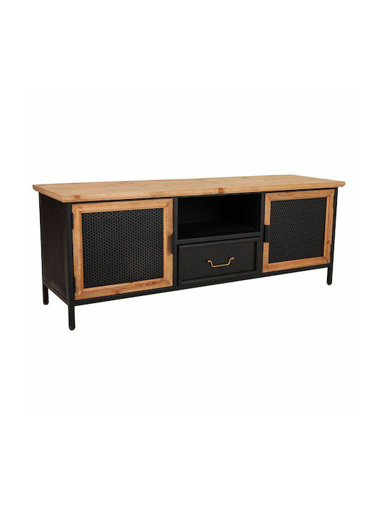 Sideboard made of Metal with Drawers Black 120x34x45cm