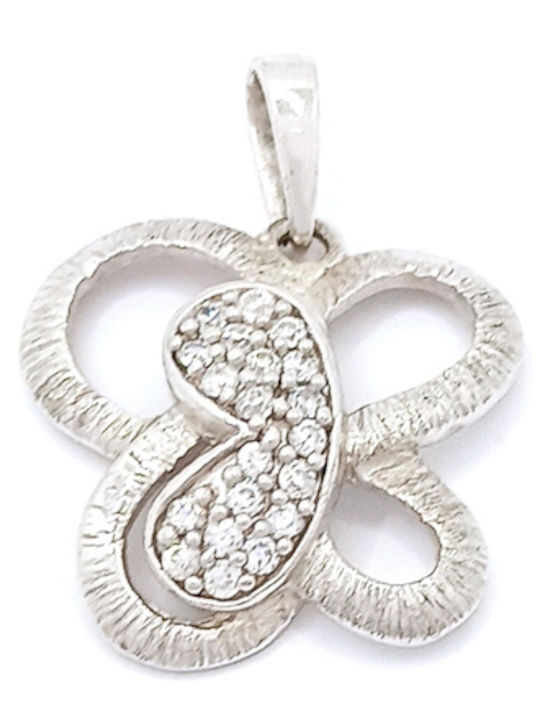 PS Silver Charm Fluture Din Argint Cu Zircon