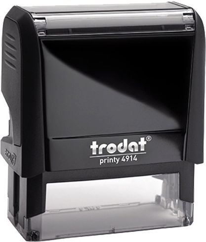 Trodat Stempel Themas Text in Griechisch Sprache und Grau Farbe