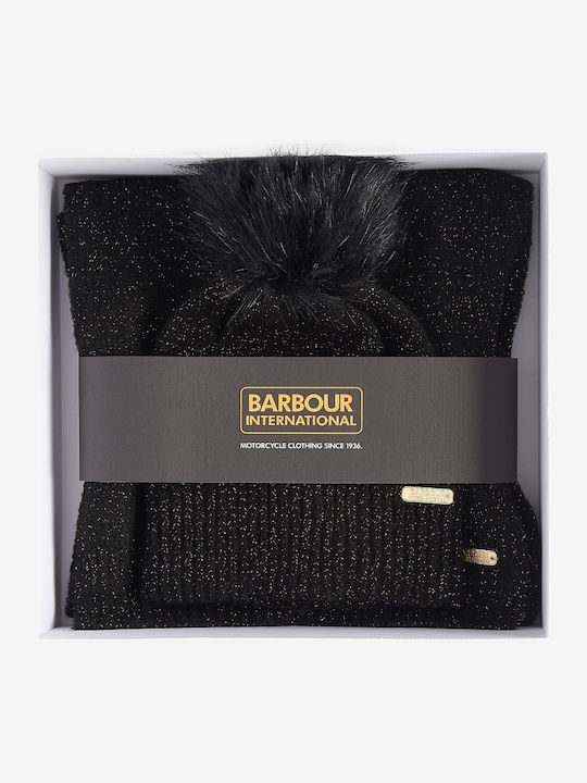 Σετ Κασκόλ-σκούφος Barbour Μαύρος Lgs0031-bibk11