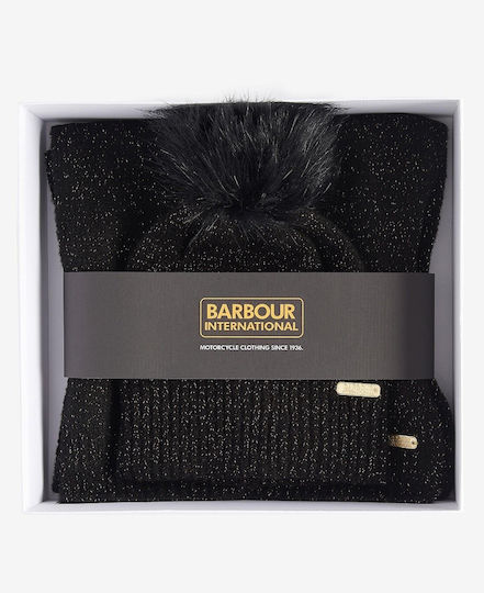 Комплект шал и шапка Barbour черен Lgs0031-bibk11