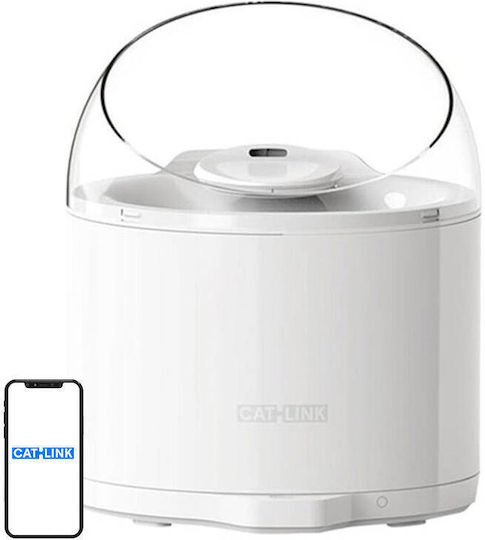 Catlink Pure 2 Πλαστική Ποτίστρα / Συντριβάνι για Σκύλο & Γάτα 2.6lt 24.2cm σε Λευκό Χρώμα