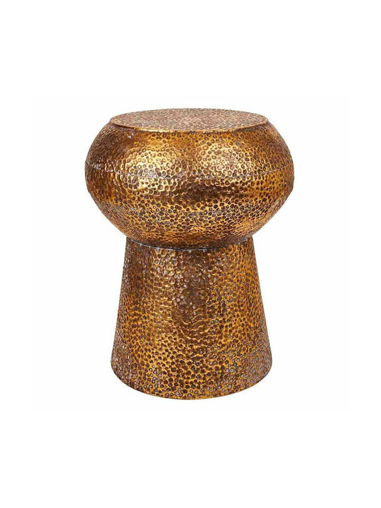 Stool For Living Room Metallic Gold 35x35x44cm