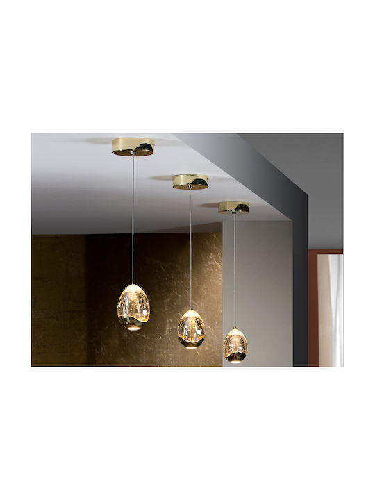 Pendant Light LED with Warm White Light Gold