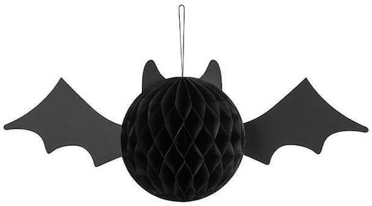 PartyDeco Bat Hanging Ornament for Party Halloween in Black Color 15cm