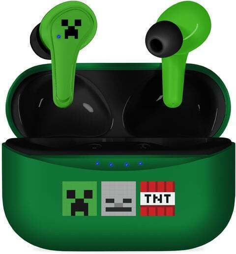 OTL Minecraft In-ear Bluetooth Handsfree Ακουστικά με Θήκη Φόρτισης Πράσινα