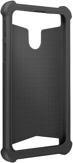 Universelle stoßdämpfende Kunstlederhülle für 4,3" 4,7" Smartphones – Silber