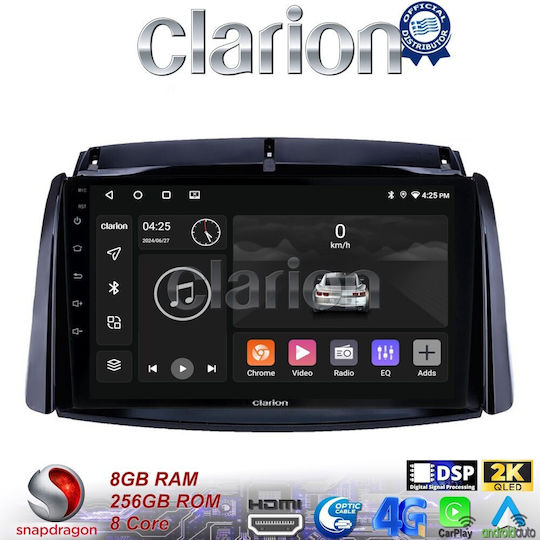 Clarion Sistem Audio Auto pentru Renault Koleos 2006>2017 (Bluetooth/USB/WiFi/GPS/Apple-Carplay/Android-Auto) cu Ecran Tactil 9"