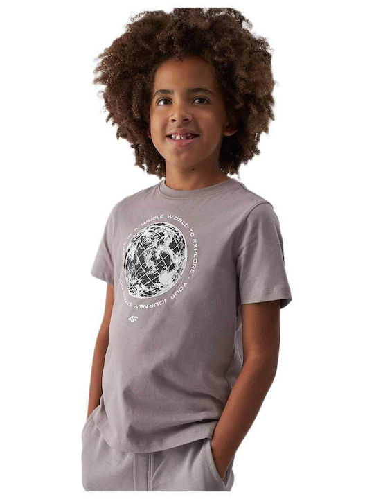 4F Kinder-T-Shirt Gray