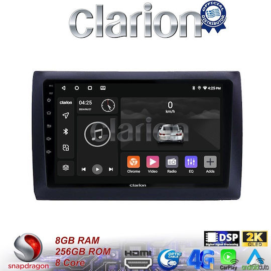 Clarion Car Audio System for Fiat Stilo 2001 > 2007 (Bluetooth/USB/WiFi/GPS/Apple-Carplay/Android-Auto) with Touch Screen 9"