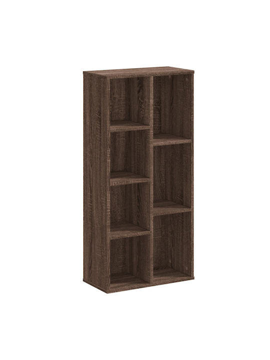 Bookcase Brown Oak 50x25x105cm