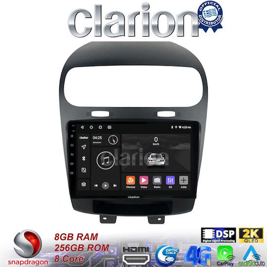 Clarion Ηχοσύστημα Αυτοκινήτου για Fiat Freemont 2008> (Bluetooth/USB/WiFi/GPS/Apple-Carplay/Android-Auto)