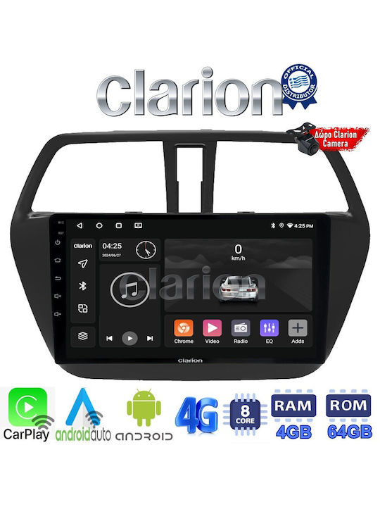 Clarion Sistem Audio Auto pentru Suzuki SX4 2014 (Bluetooth/USB/WiFi/GPS/Apple-Carplay/Android-Auto) cu Ecran Tactil 9"