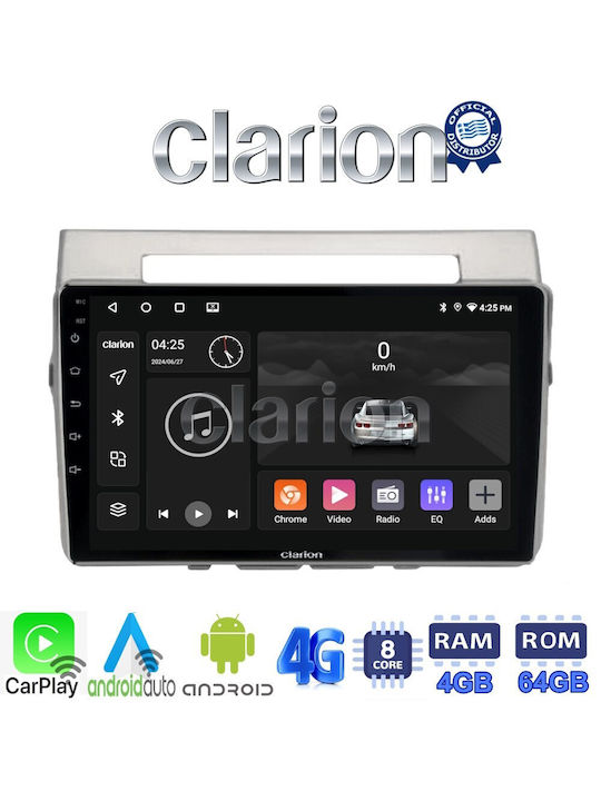 Clarion Auto-Audiosystem für Toyota Corolla Verso 2004 > 2009 (Bluetooth/USB/WiFi/GPS/Apple-Carplay/Android-Auto) mit Touchscreen 9"