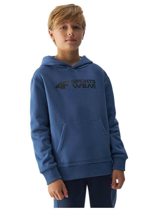 4F Kinder Sweatshirt mit Kapuze Blau