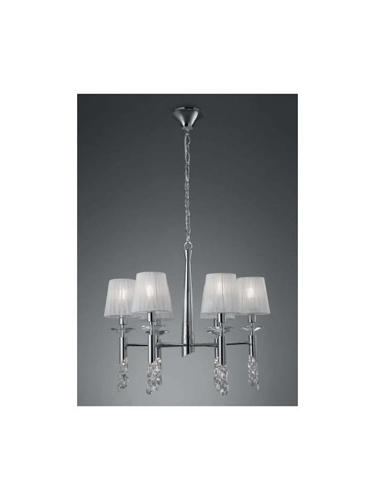 Mantra Candelabru 6xG9 Ø66cm cu Cristale Argint 3851