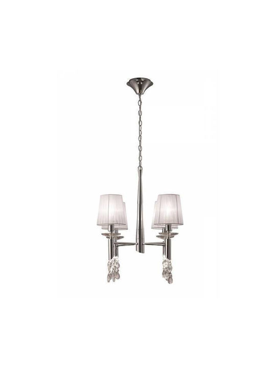 Mantra Candelabru 4xG9 Ø55cm cu Cristale Argint 3852