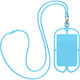 Universal Lanyard Case Smartphones Card-holder Neckpouch Series Blue
