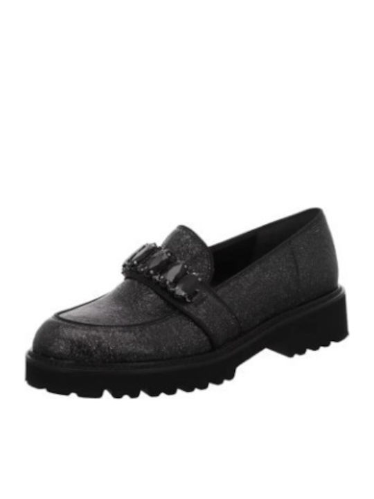 Δερμάτινα Γυναικεία Loafers σε Μαύρο Χρώμα