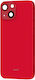 Clappio Frame + Battery Cover Iphone 13 Mini Rear Window Red