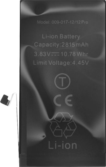 Clappio Akku iPhone 12/12 Pro Intern 2815mAh Kapazität Schwarz