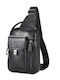 Leather Men's Bag Sling Black