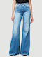 High-Waisted Blue Flared Jeans