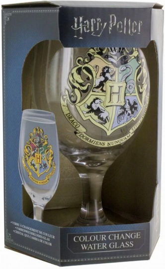 Paladone Hogwarts Pahar Cu Picior Pentru Apă Din Sticlă 350ml PP4259HPV2
