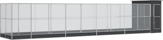 Cușcă extensibilă argintie 1037x203x216 cm oțel argintiu 1037 x 203 x 216 cm
