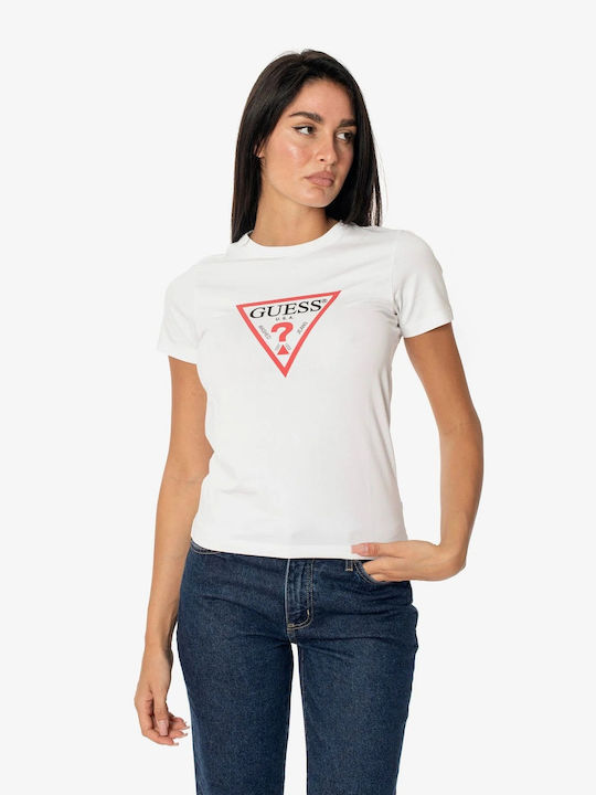 Guess Γυναικείο T-shirt Λευκή