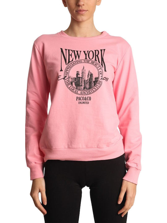 Paco & Co Women's Blouse Cotton Long Sleeve Pink