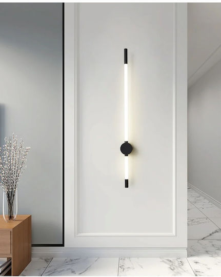 Home Lighting Μοντέρνο Φωτιστικό Τοίχου με Ενσωματωμένο LED και Θερμό Λευκό Φως Μαύρο 62x8x8εκ.