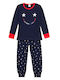 Pretty Baby Παιδική Πιτζάμα Χειμωνιάτικη Navy Μπλε Smile
