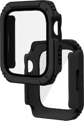 Complete Tempered Glass Screen Protector for Apple Watch 6 5 4 SE 44mm Black